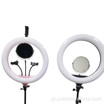 Luz circular de LED para selfies circulares de 18 polegadas